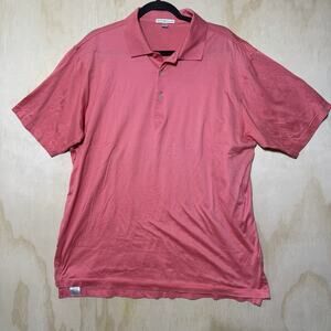 Peter Millar Polo Shirt XL Pink 100% Cotton Short Sleeve Golf Casual Mens